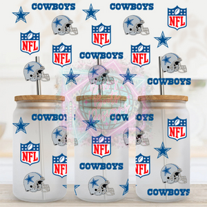 16oz UV DTF cup Wrap- Cowboys