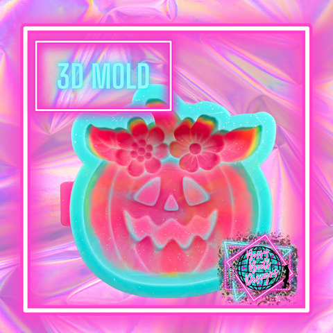 (3D) Floral Jack O Lantern