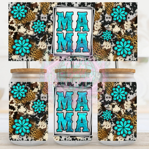 16oz UV DTF cup Wrap- MAMA Squash Blossom