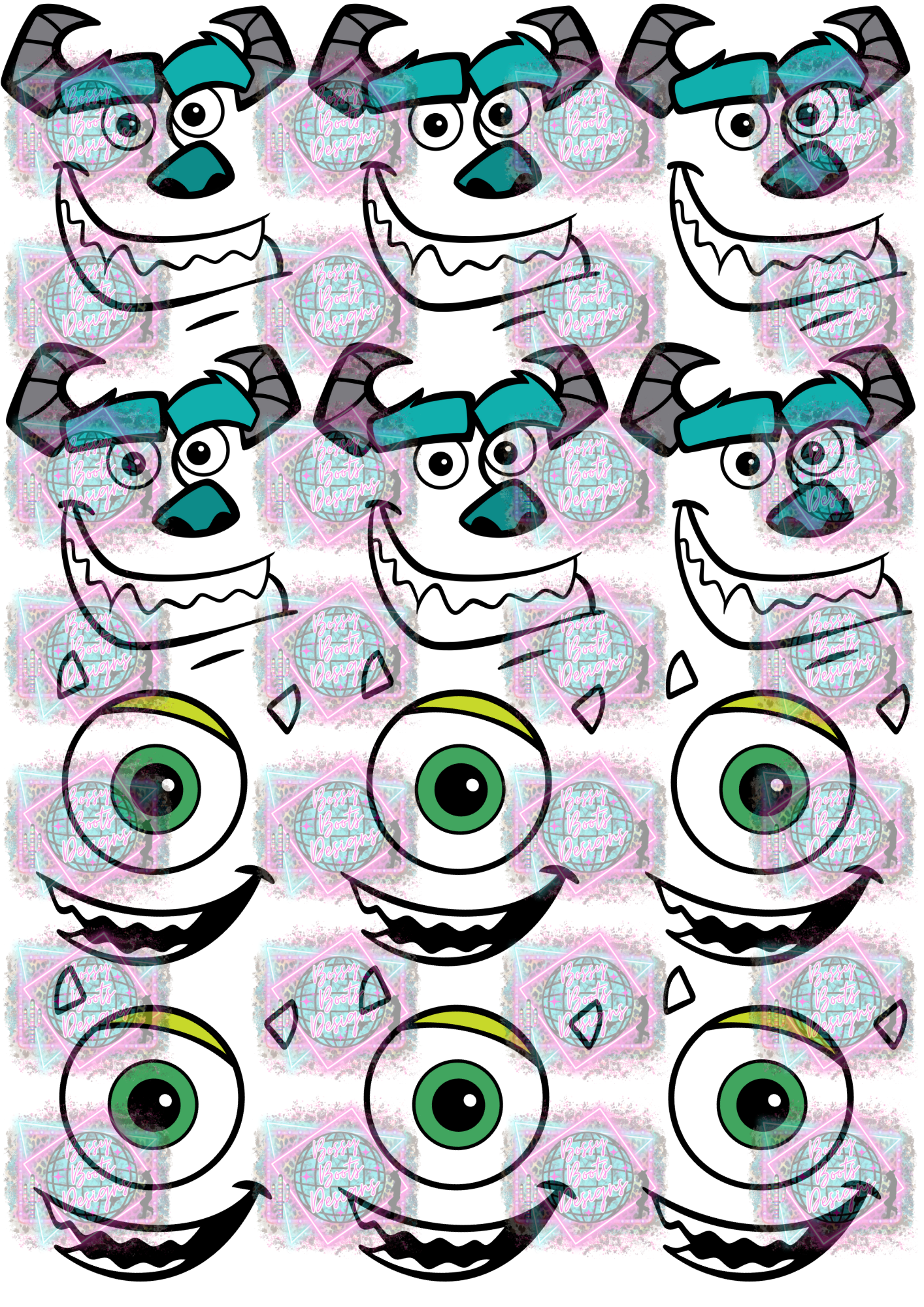 Exclusive Freshie Decal Sheet- Mike & Sully