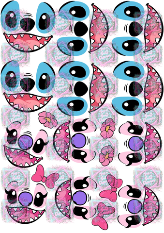 Exclusive Freshie Decal Sheet- Stitch & Angel