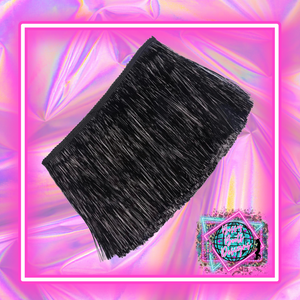 (4”)Black Tinsel Fringe