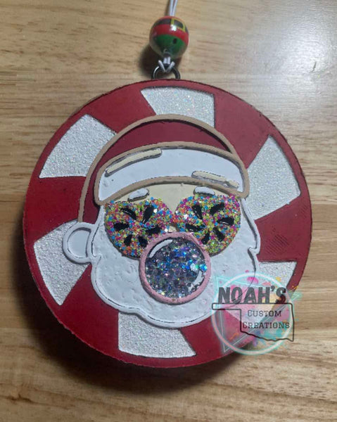 Groovy Peppermint Santa Circle Insert
