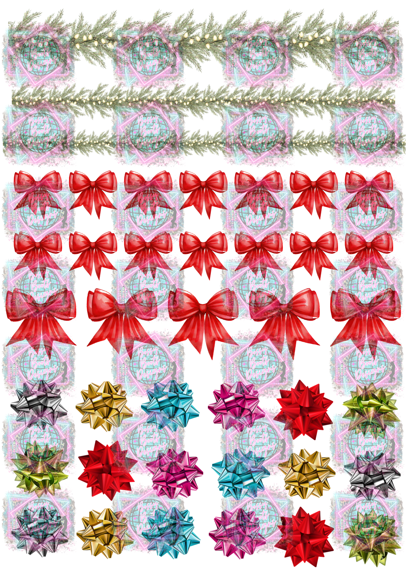 Exclusive Freshie Decal Sheet- Christmas Mix