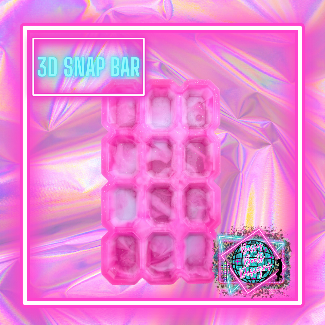3D Gems Snap Bar Mold