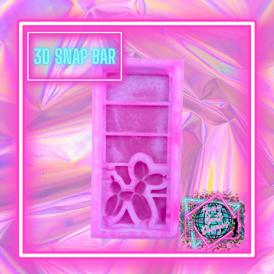 3D Balloon Dog Snap Bar Mold