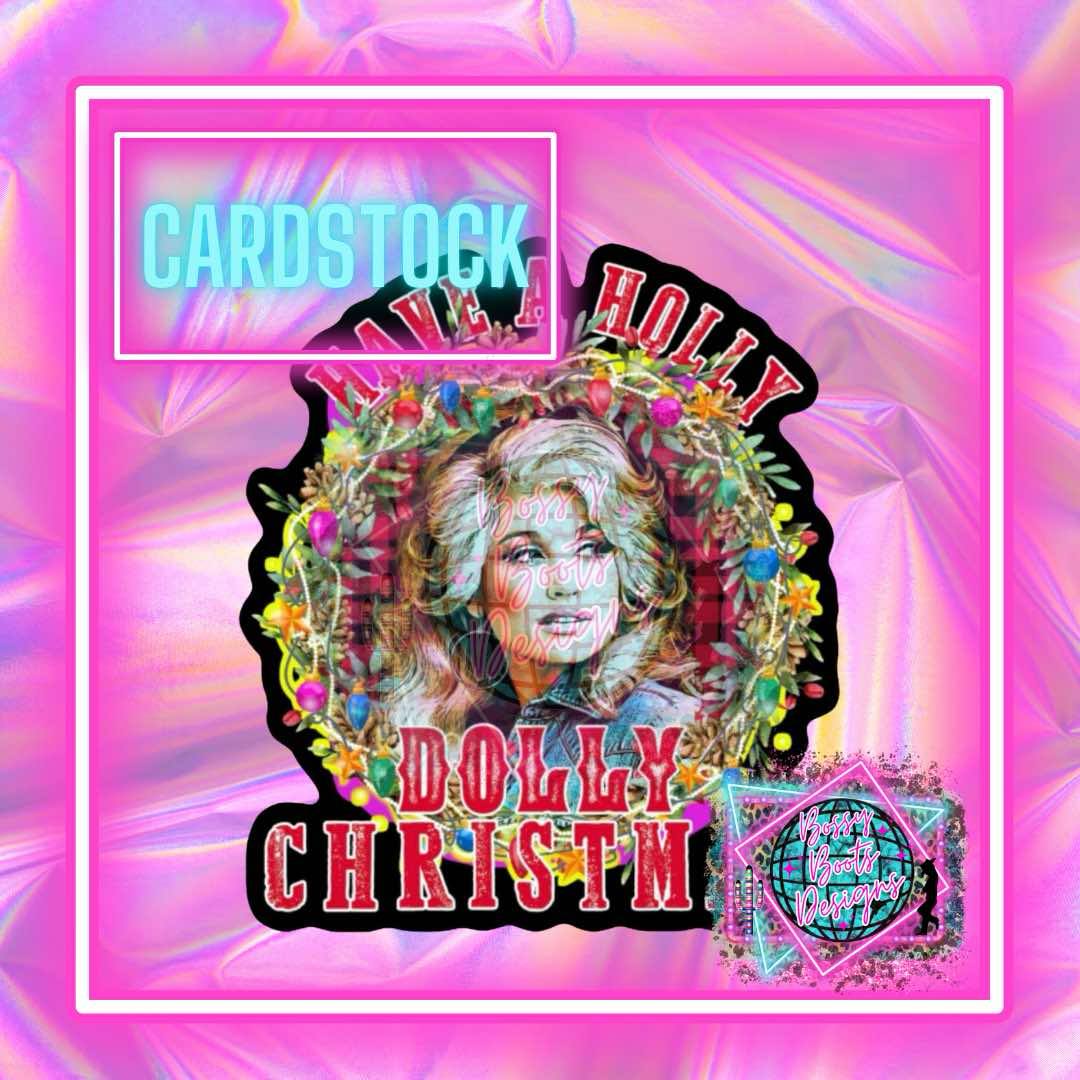 Holly Dolly Christmas Cardstock