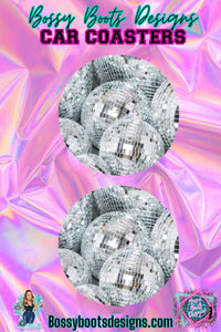 Disco Balls Car Coasters