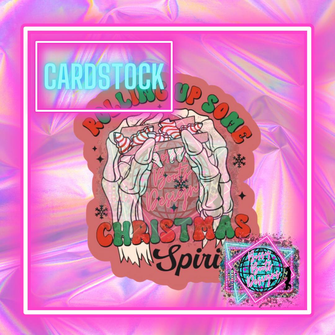 Rolling Up X Mas Spirit Cardstock