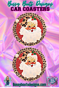 Vintage Santa Car Coasters