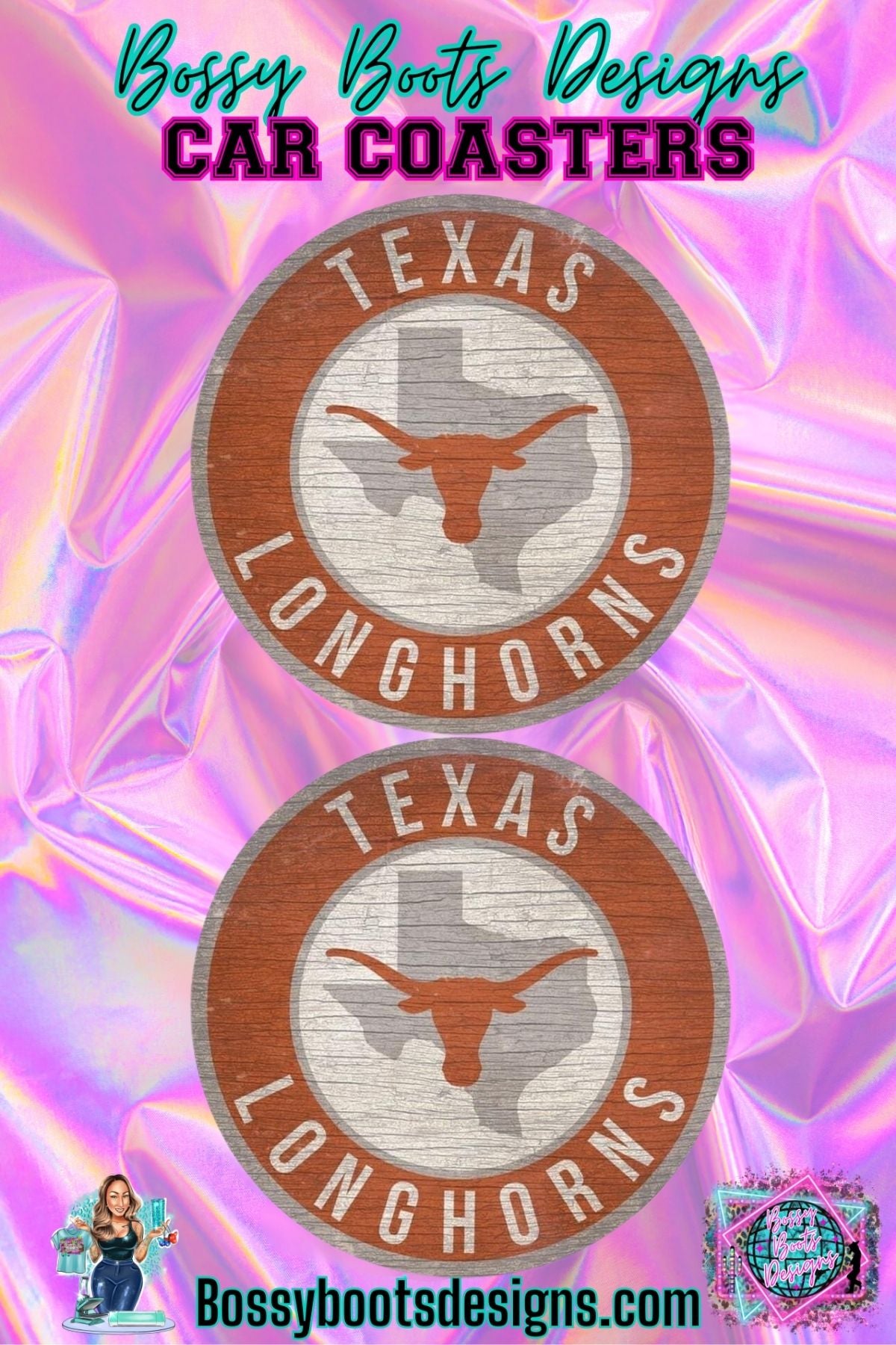 Texas Longhorns Car Coasters