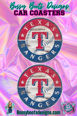 Texas Rangers Car Coasters