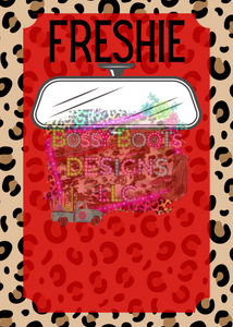 Red Leopard Print Freshie Bag File