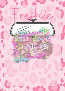 Light Pink Leopard Freshie Bag File