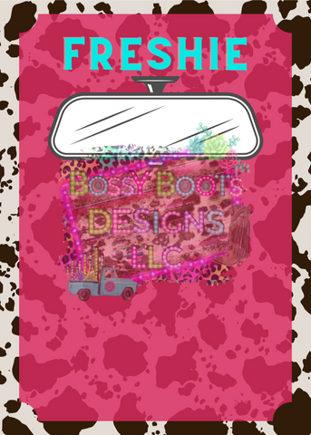 Pink Cow Print Freshie Bag File