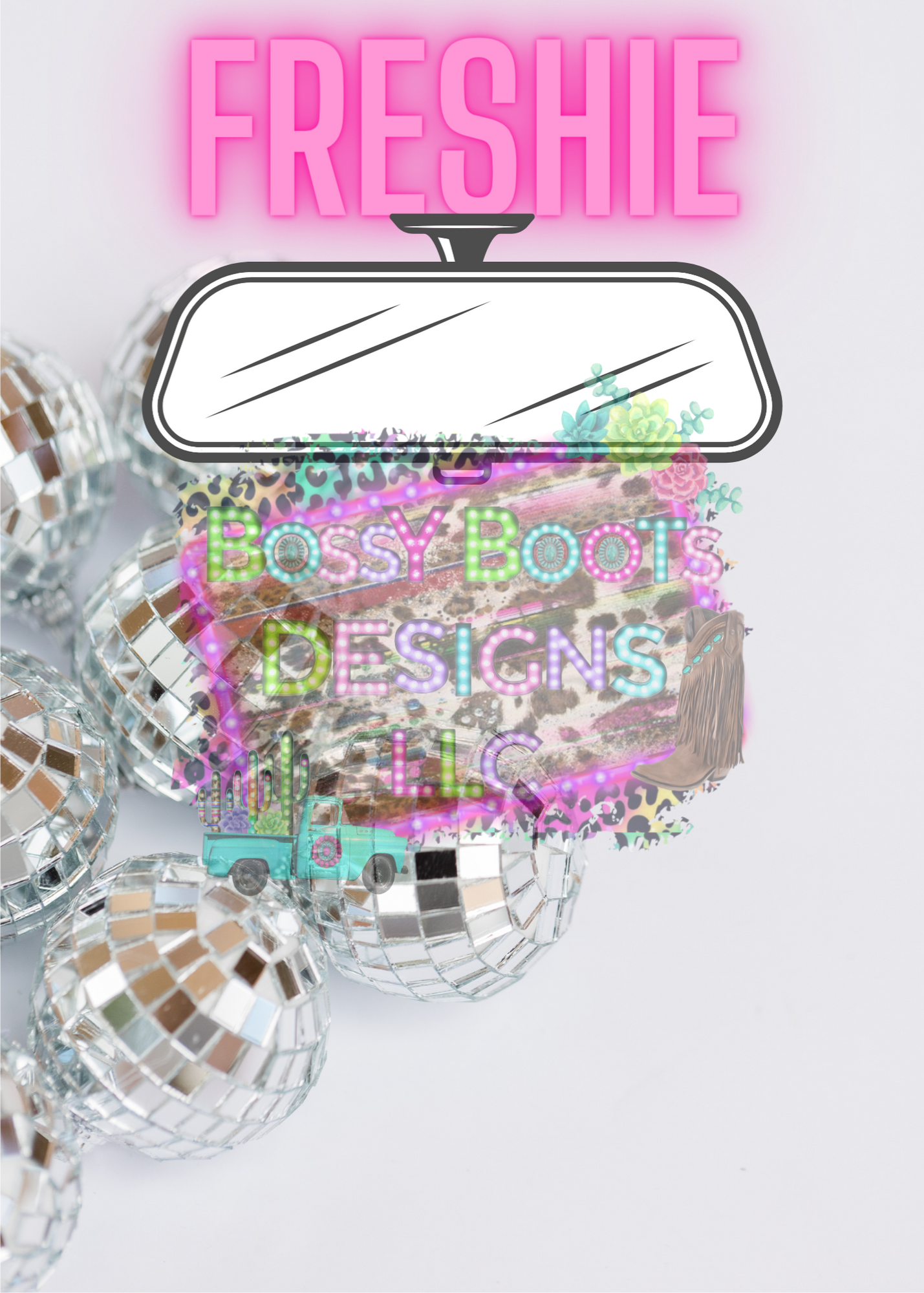 Grey Disco Ball Freshie Bag File