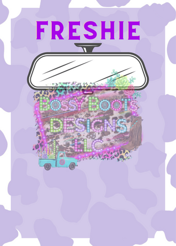 Purple Cow Print Freshie Bag File