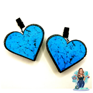 Heart Vent Clips (Turquoise Stone)