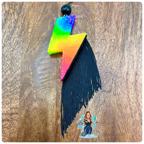 Rainbow Bolt w/ Fringe