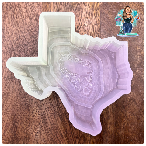 3D Solid Geode Texas