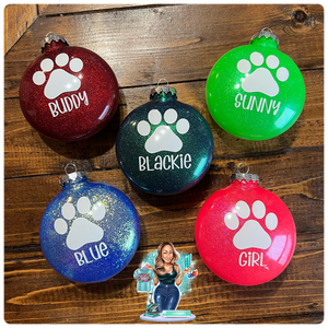 Pet Name Large Disc Ornament