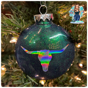 Holographic Longhorn Large Disc Ornament