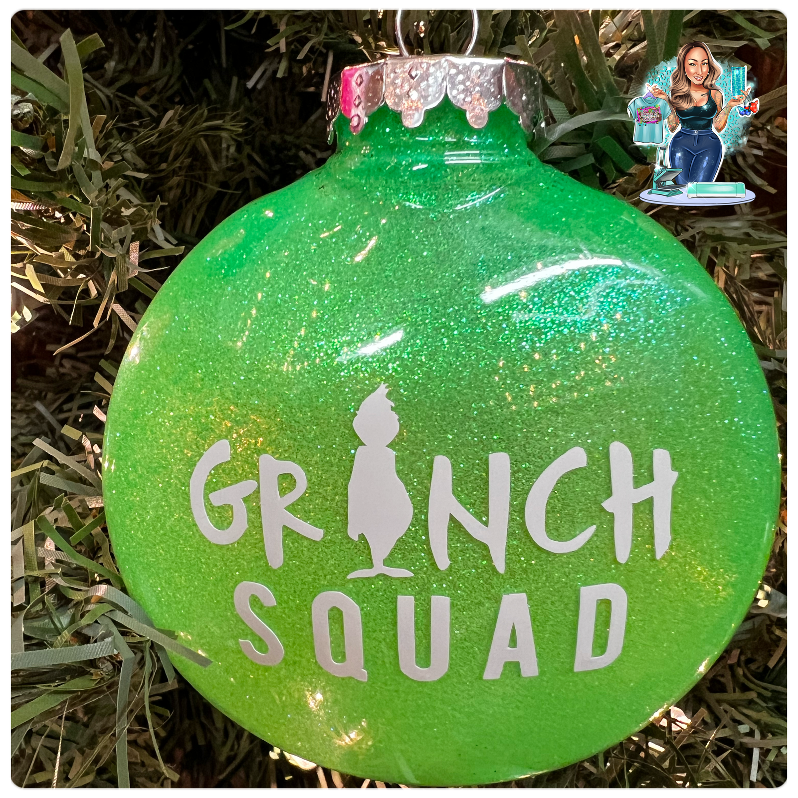 Grinch Squad Large Disc Ornament