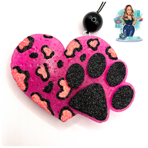 Leopard Heart Paw Print