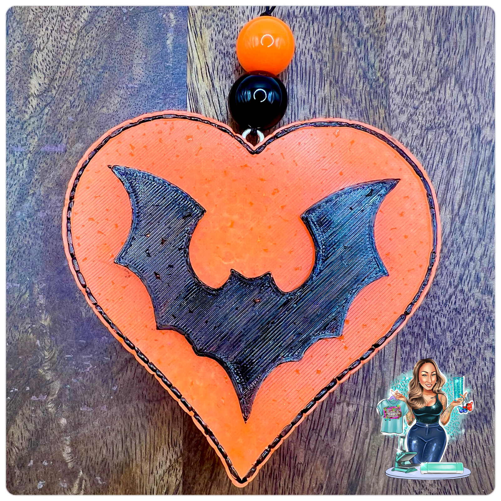 Glow In The Dark Bat Heart