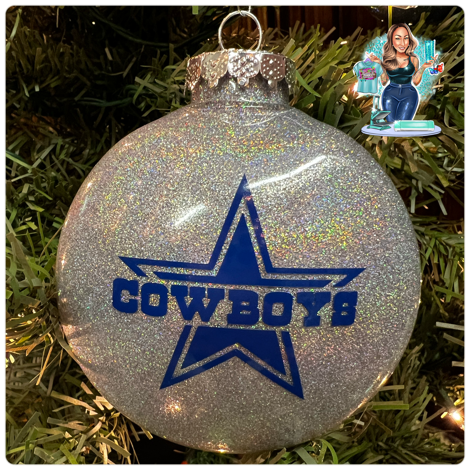 Cowboys #1 Large Disc Ornament