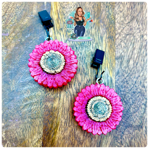 Pink Sunflower Vent Clips