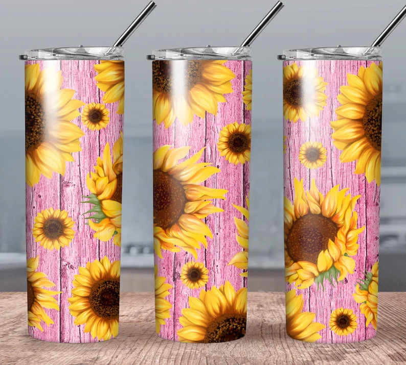 Pink Rustic Sunflowers