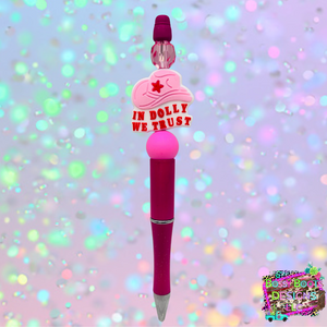 In Dolly We Trust Refillable Beaded Pen