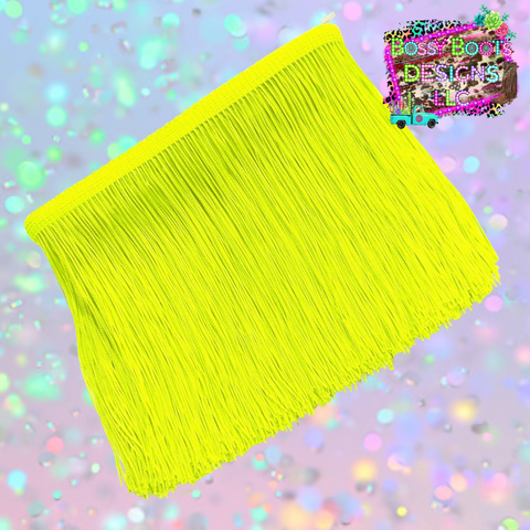 (6”)Neon Yellow Fringe