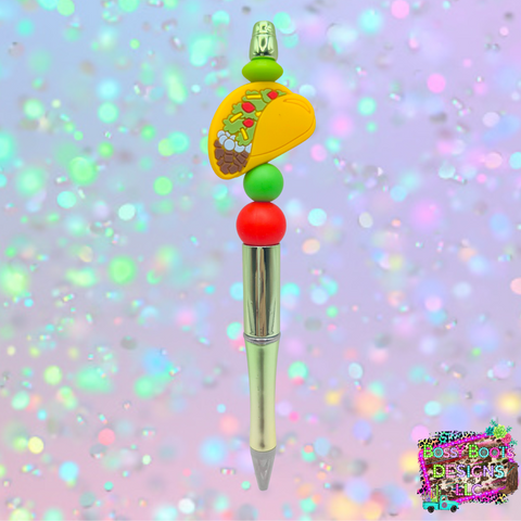 Taco Refillable Beaded Pen