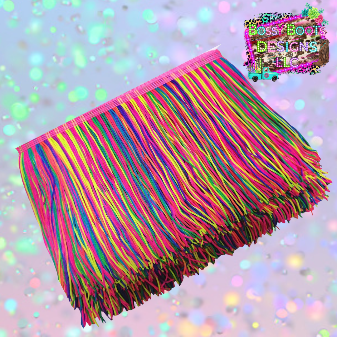 (4”)Rainbow Fringe