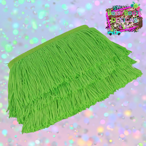 (4”)Neon Green Fringe