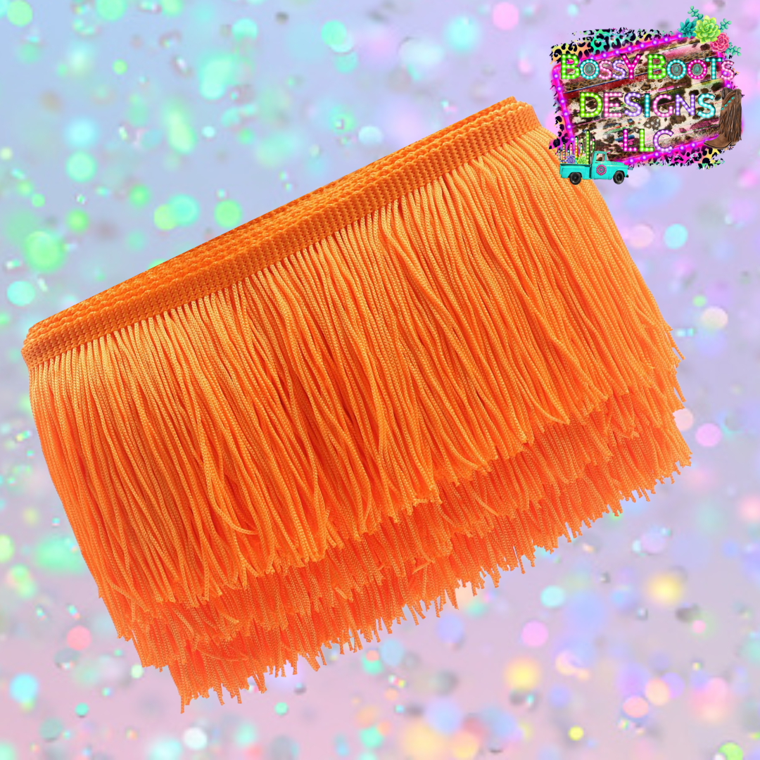 (4”)Neon Orange Fringe