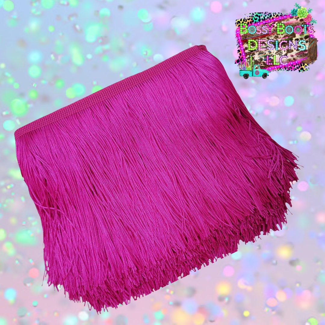 (6”)Fuschia Fringe