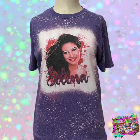 Purple Selena Bleached Tee