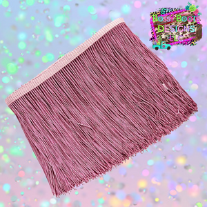 (6”)Mauve Pink Fringe