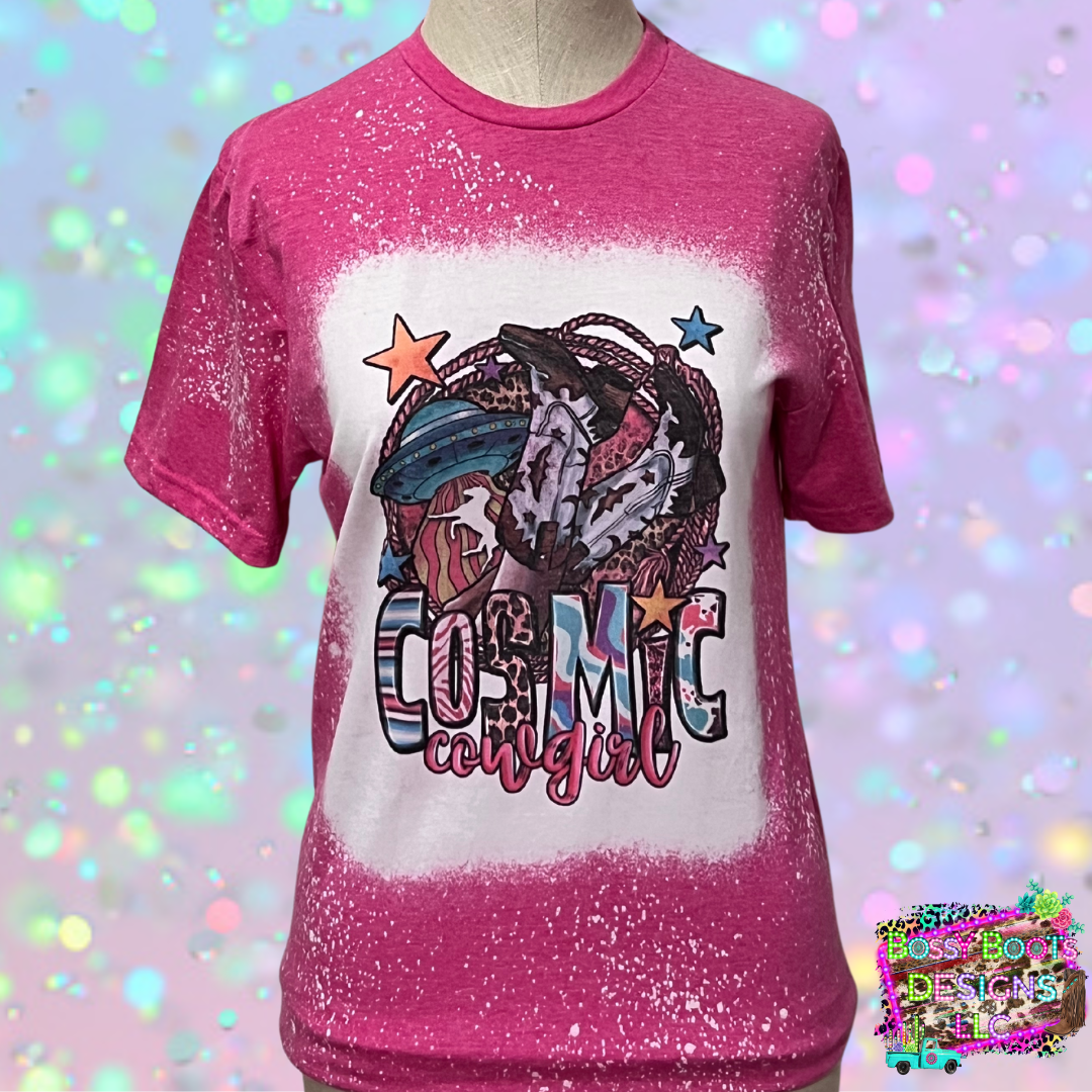 Cosmic Cowgirl Bleached Tee