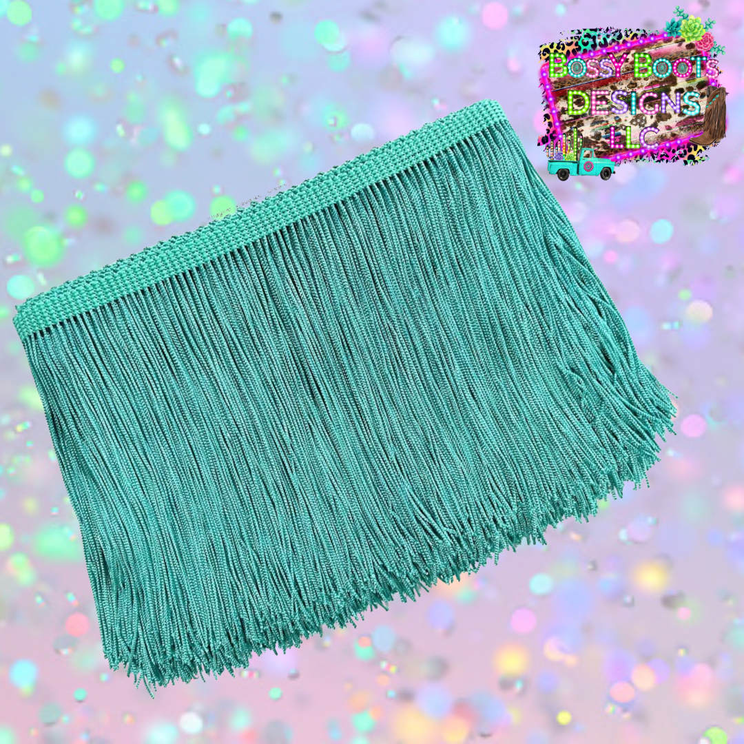 (6”)Teal Fringe